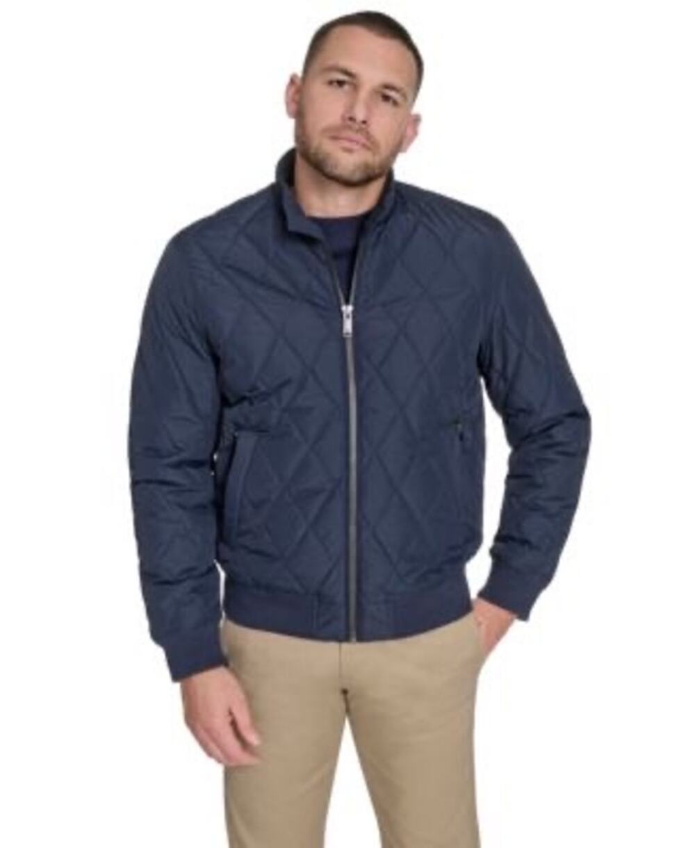 Byron British style soft, navy quilted chore jacket, men’s XL full zip preppy